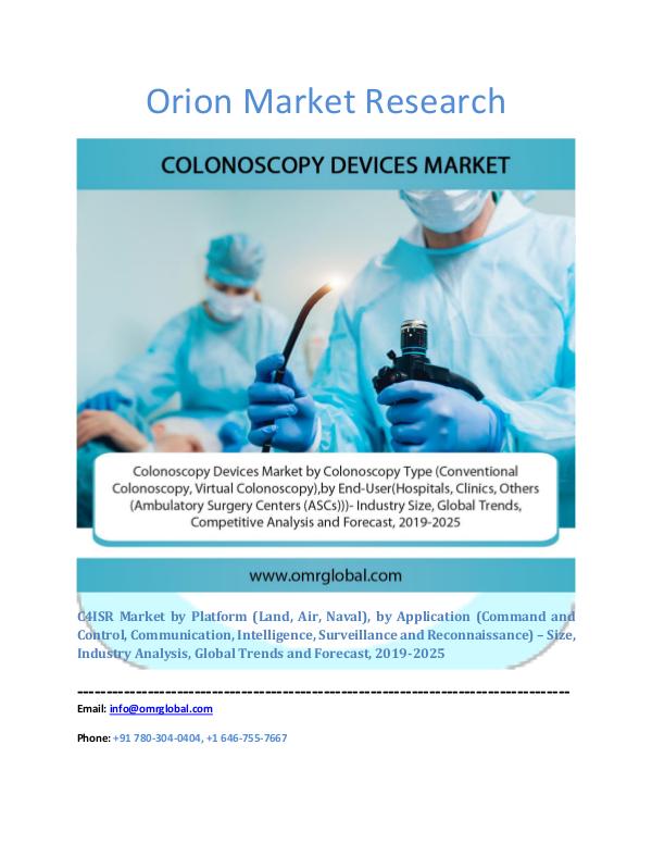 Orion Market Research Report Colonoscopy Devices Market