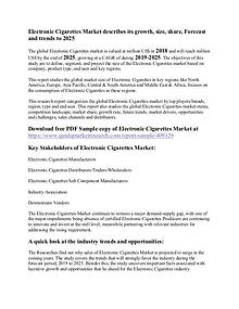 Electronic Cigarettes Market