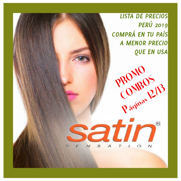 Satin Sensation Perú, catálogo de productos