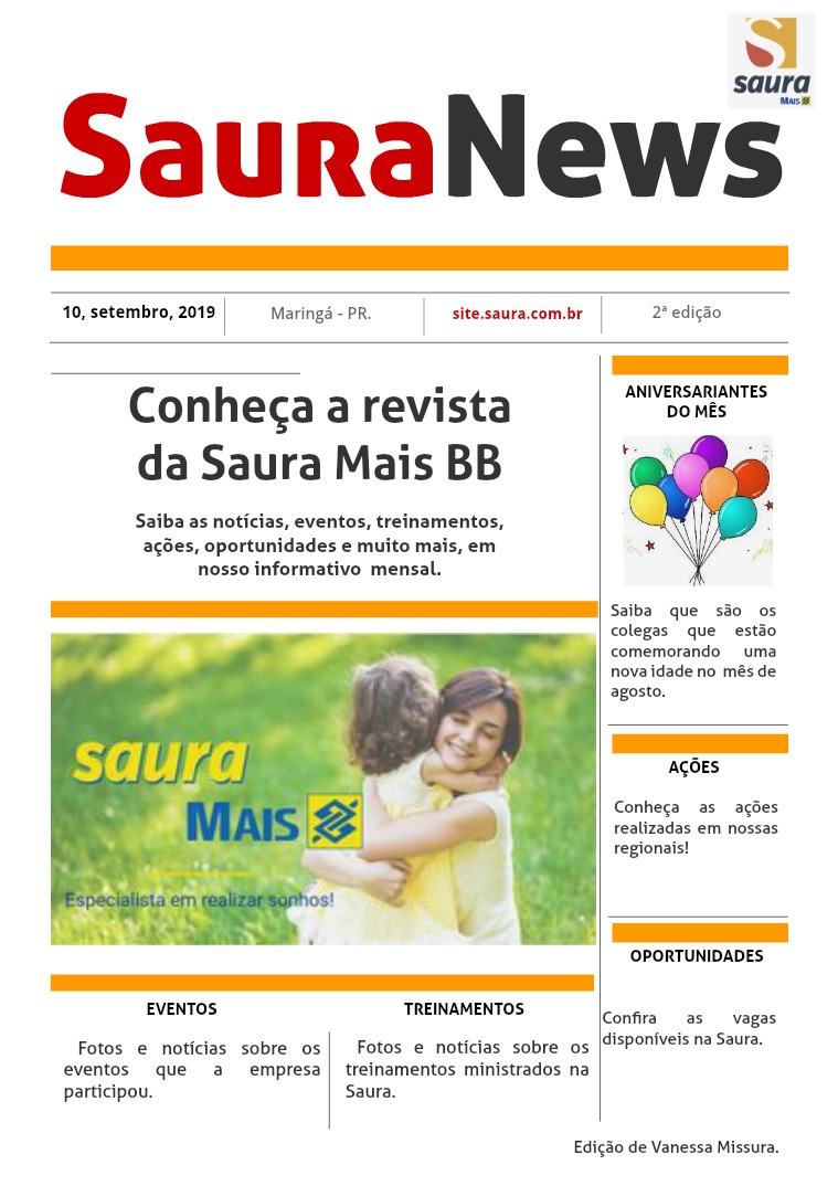 Saura News - 2019 SAURA NEWS - Agosto 2019