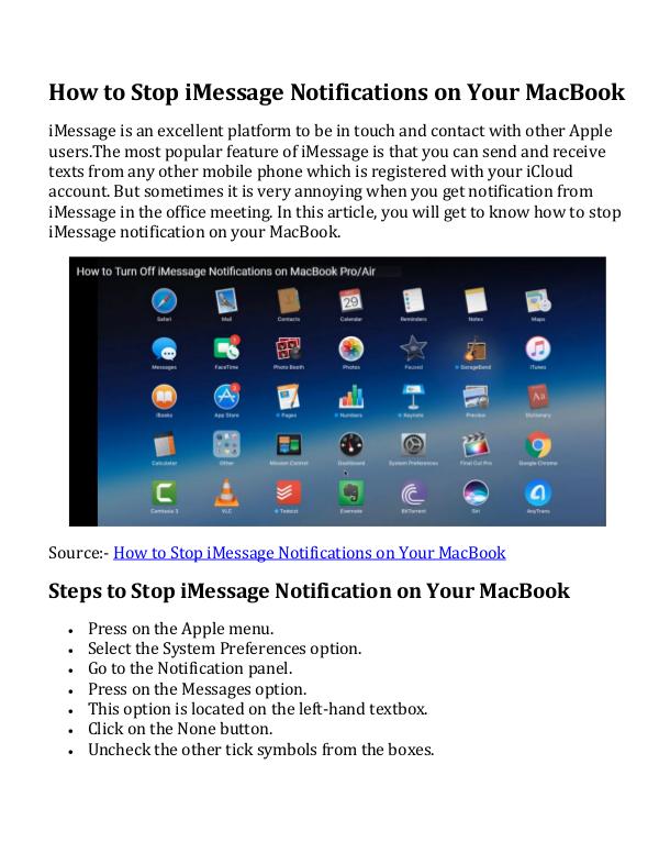 Antivirus Activation How to Stop iMessage Notifications on Your MacBook