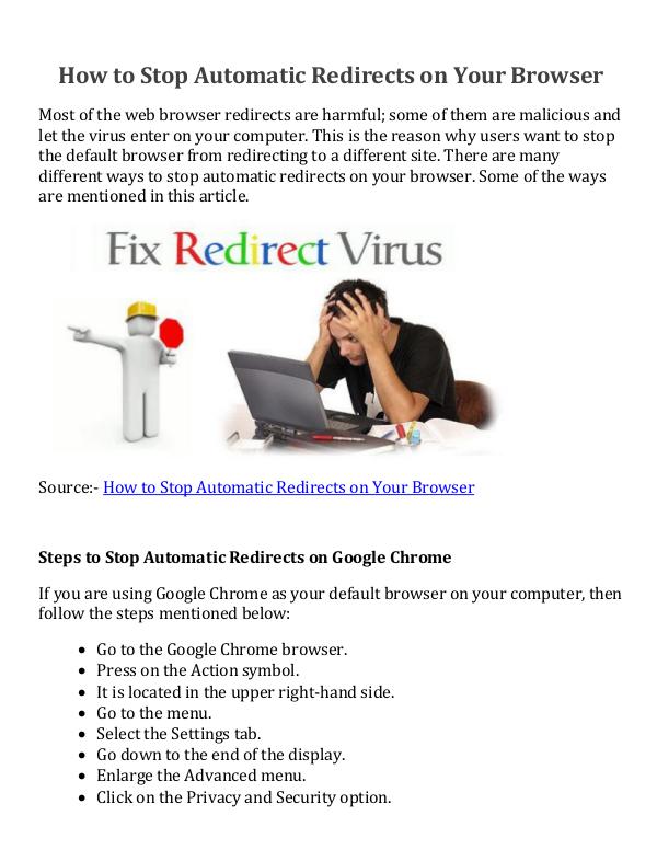 Antivirus Activation How to Stop Automatic Redirects on Your Browser