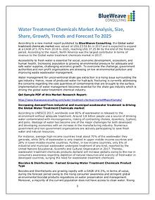 Water Treatment Chemicals Market Analysis,Growth, Trends 2025