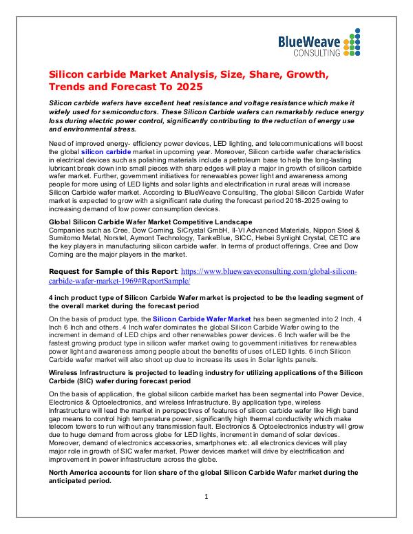 Silicon carbide  Market Analysis, Size, Share & Forecast 2025 Silicon Carbide Wafers Pdf