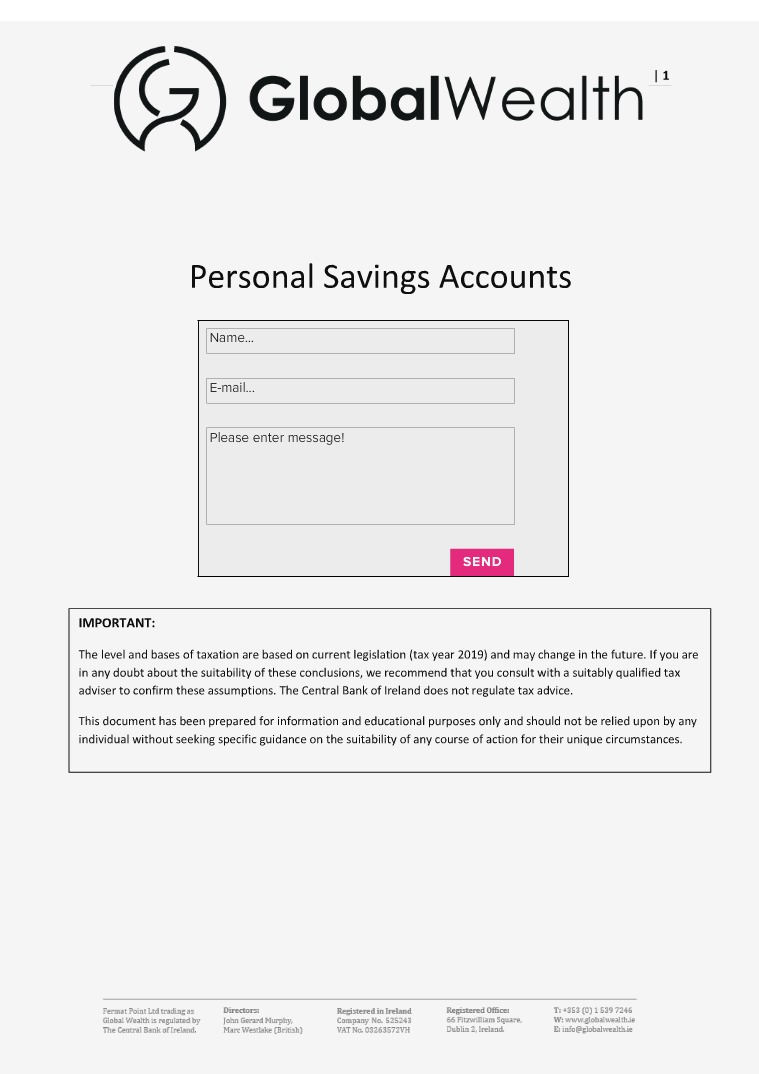Personal Savings Accounts Personal Savings Accounts