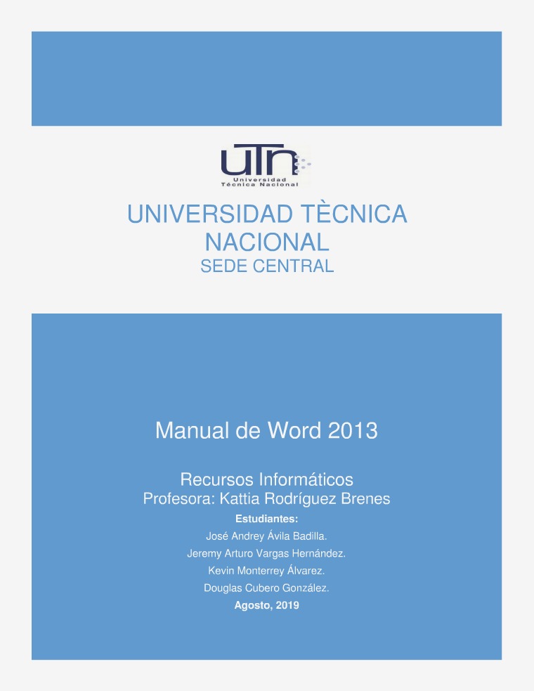 Manual de Word 2013 Para Avance No. 02