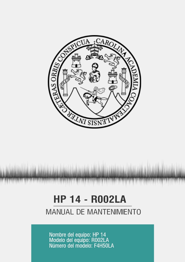 Mi primera publicacion Manual de mantenimiento HP 14-R002LA