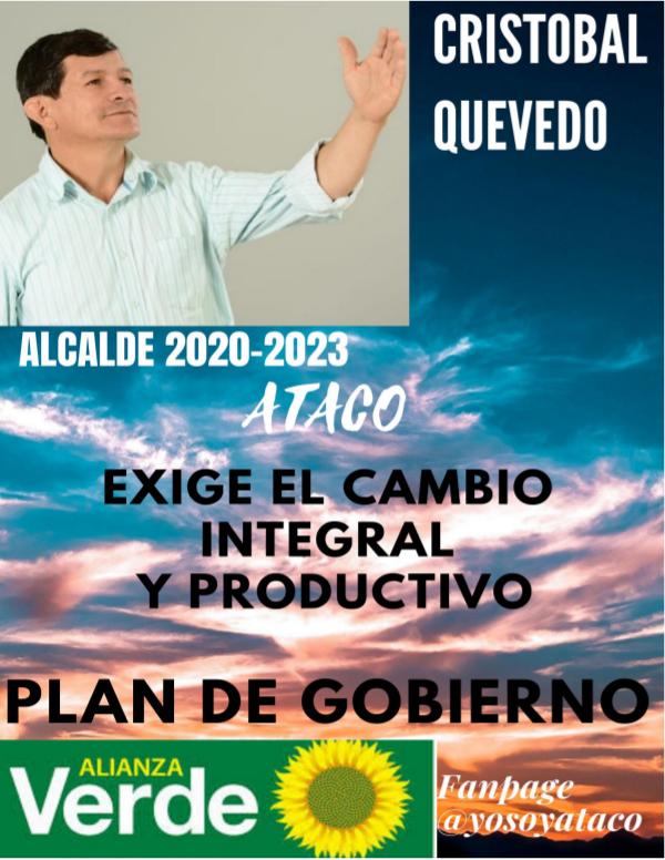 Plan de Gobierno Cristobal Quevedo Ataco 2020-2023