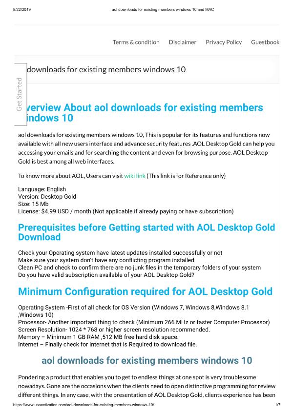 aol downloads for existing members windows 10 aol 1