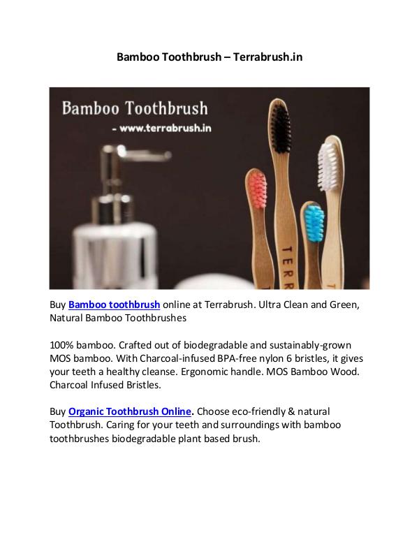Bamboo toothbrush BambooToothbrush