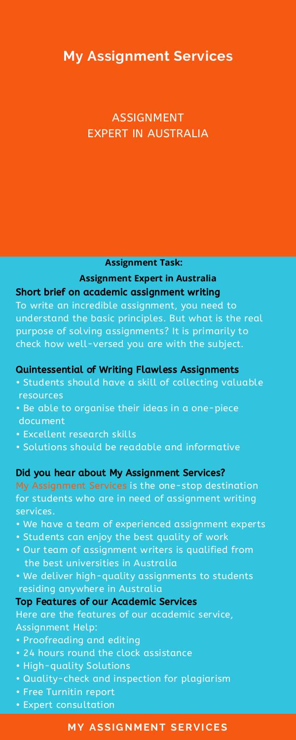 Assignment Help Australia Assignment Expert in Australia