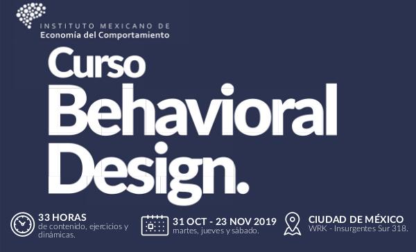 Instituto Mexicano de Economía del Comportamiento Brochure Behavioral Design CDMX Nov 19 PDF
