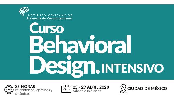 Brochure Behavioral Design Abril 2020 Brochure Behavioral Design CDMX Abril 20 PDF