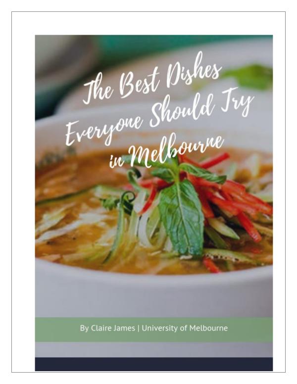The Best Dishes Everyone Should Try in Melbourne Best Dishes Everyone Should Try in Melbourne