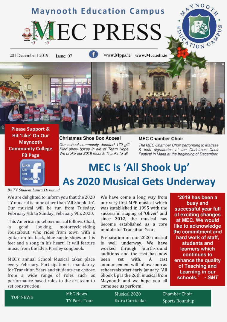 'MEC Press' December 2019 Publication 1. Newsletter December 2019 Vo 7