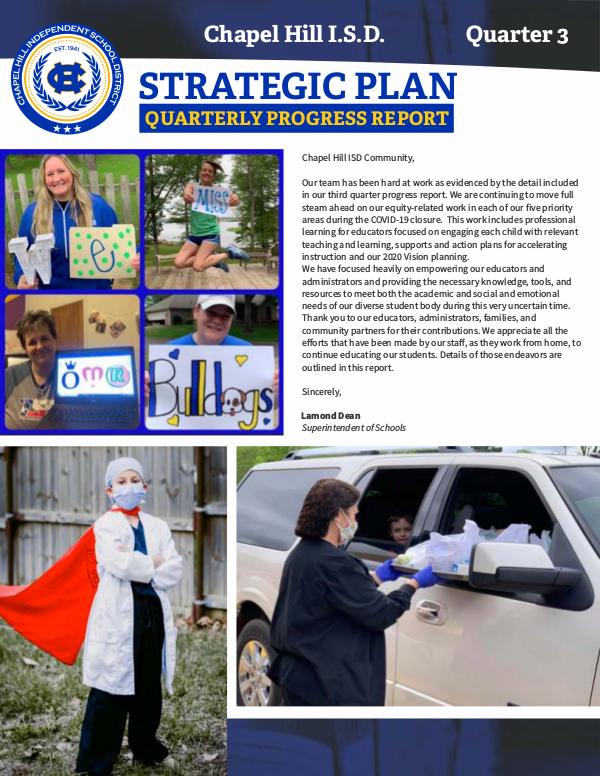 Strategic Plan: Quarter III Progress Report Chapel Hill-Q3 Newsletter WEB