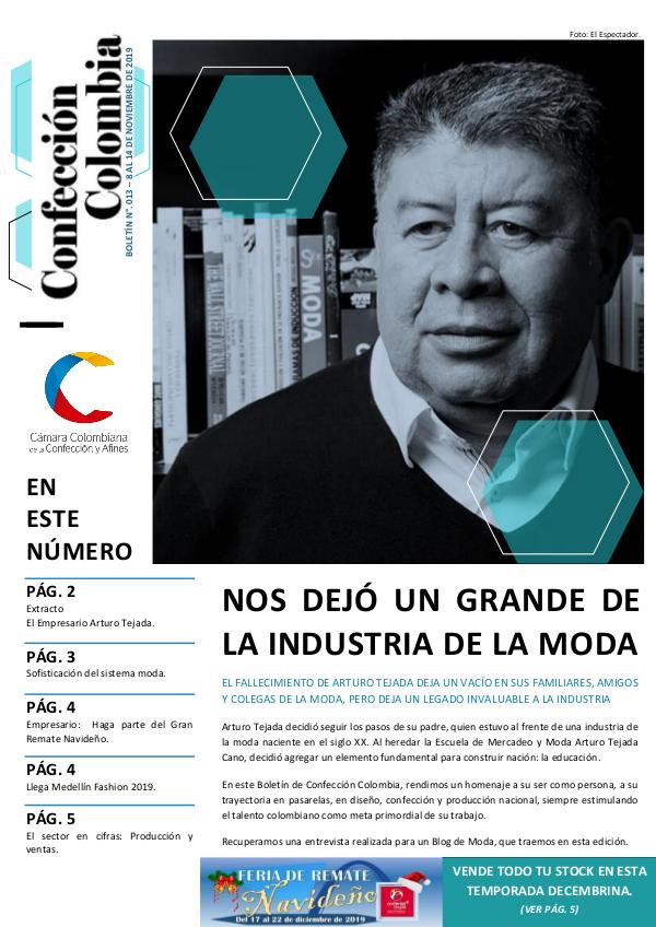 Boletín Confección Colombia - 013 - 14 de noviembre 2019