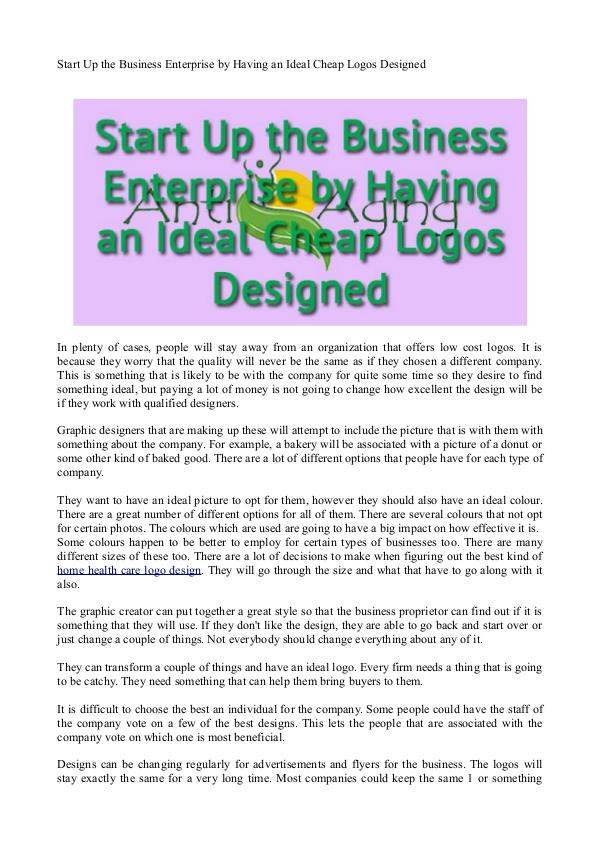 Healthcare Logo Design Start Up the Business Enterprise by Having an Idea