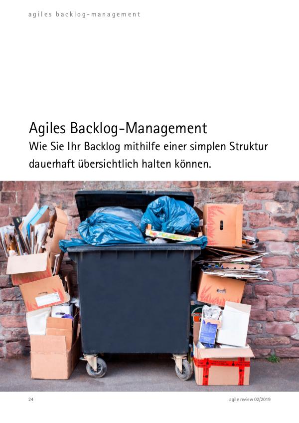 Agiles Backlog-Management agile review 2019/2 Werft Ballast ab!