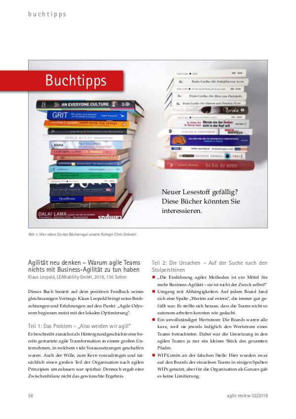 Buchtipps agile review 2019/2 Werft Ballast ab!