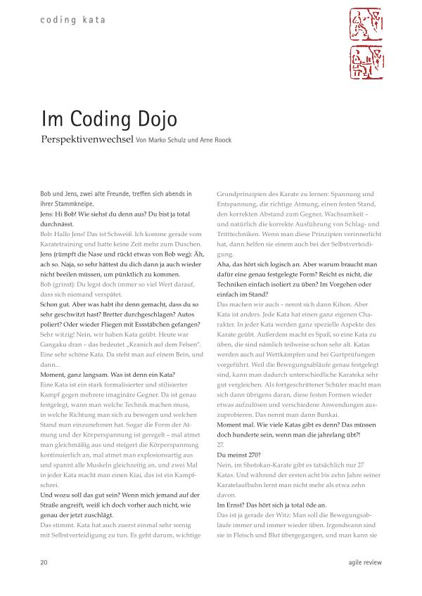 ... schneller als die Konkurrenz! (2011/1) Im Coding Dojo
