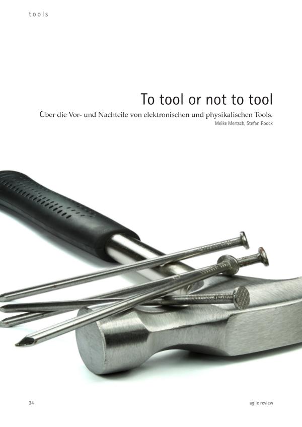 Veränderung willkommen (2012/1) To tool or not to tool