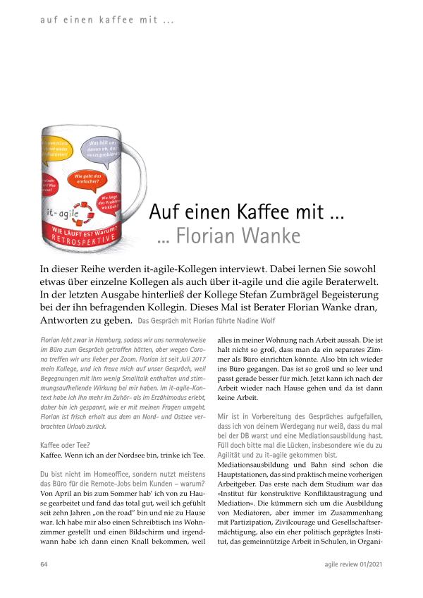 Auf einen Kaffee mit ... Florian Wanke Sag nein! (2021/1)