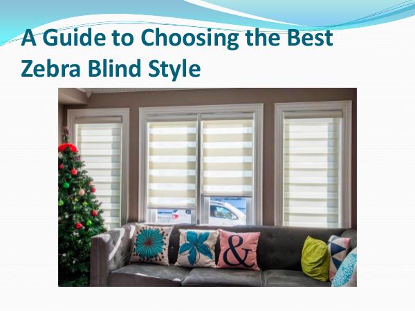 A Guide to Choosing the Best Zebra Blind Style