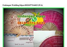 Undangan Wedding Kipas 0818.0771.6413[wa]