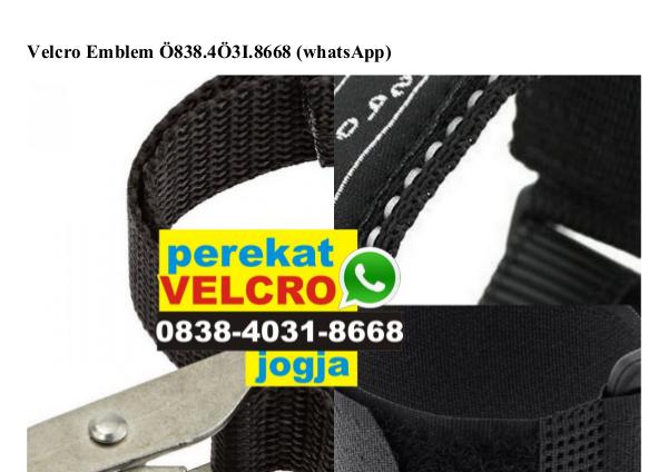 Velcro Emblem Ô838 4Ô31 8668[wa] velcro emblem