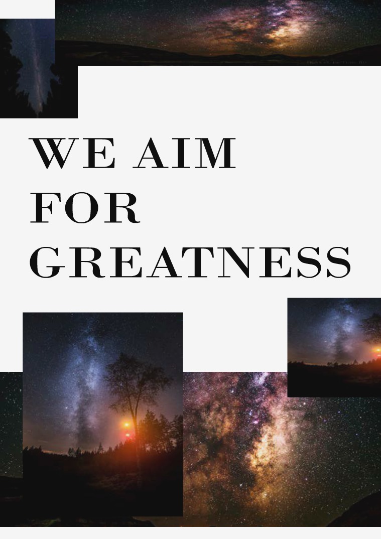 we aim for greatness we aim for greatness