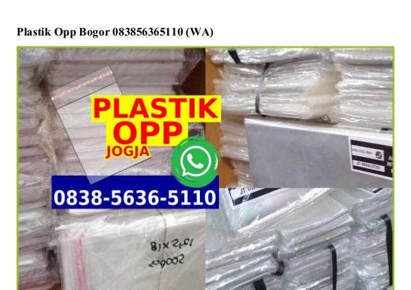Plastik Opp Bogor Ô838·5636·511Ô[wa] plastik opp bogor