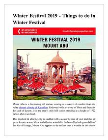 Winter Festival 2019 - Things to do in winter festival