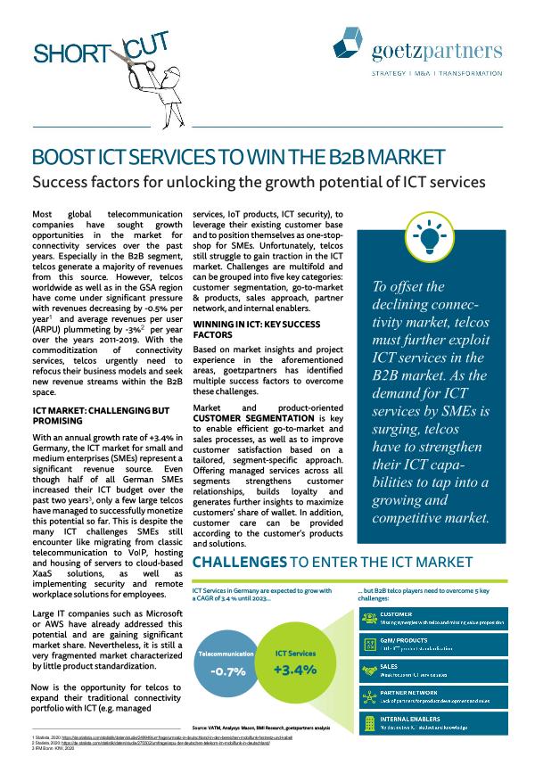 ShortCut: Boost ICT services to win to B2B market