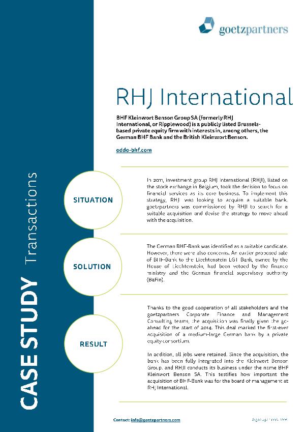 Client Case: RHJ International