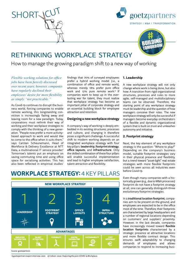 ShortCut: Rethinking workplace strategy