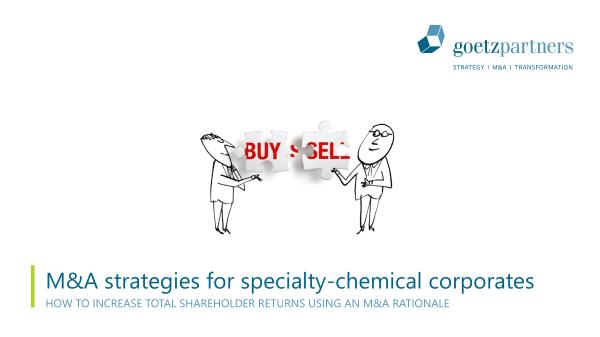 M&A strategies for specialty-chemical corporates