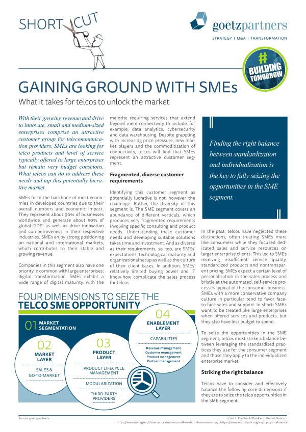 ShortCut: Gaining Ground with SMEs