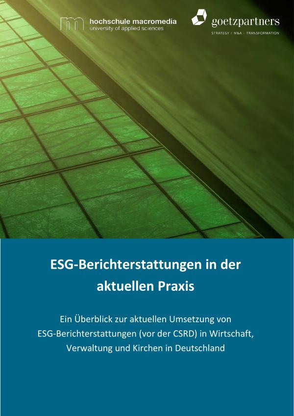 ESG-Berichterstattungen in der aktuellen Praxis