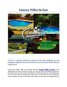 Luxury Villas, Pool Villas On Rent Goa, North Goa | Luxury Villas In