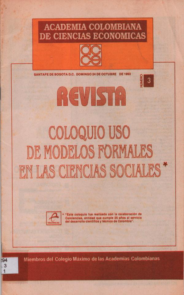Revista Academia colombiana de Ciencias Económicas Revista ACCE #03