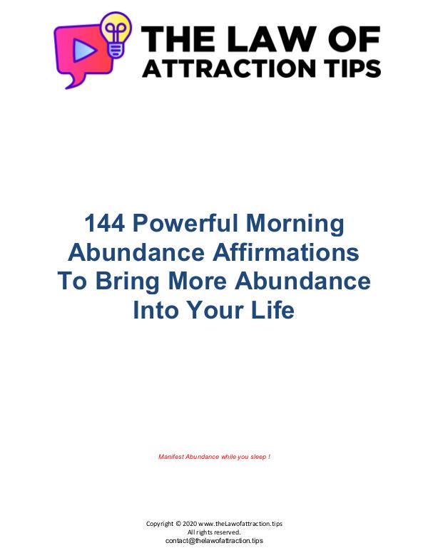 140+ Powerful Morning Abundance Affirmations 144_Abundance_Affirmations_thelawofattraction.tips