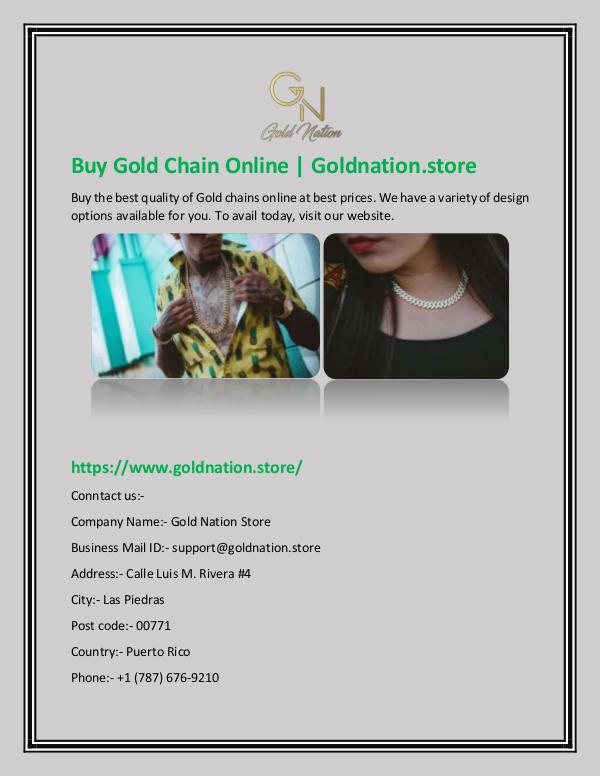 Buy Gold Chain Online | Goldnation.store Buy Gold Chain Online