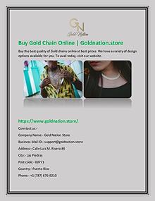 Buy Gold Chain Online | Goldnation.store