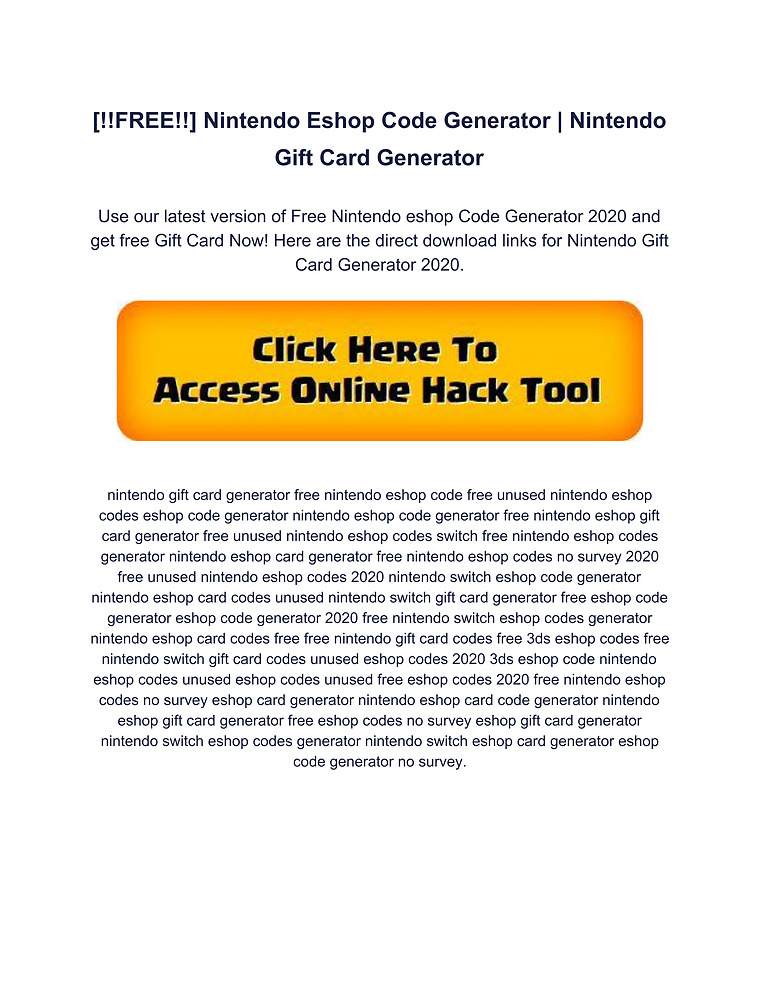 Free Nintendo Eshop Code Generator Nintendo Gift Card Generator Free Nintendo Eshop Code Generator Nintendo Gift Card Generator