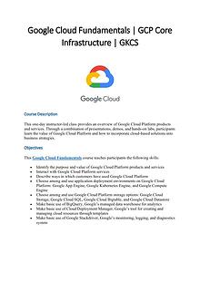 Google Cloud Fundamentals |GCP Core Infrastructure