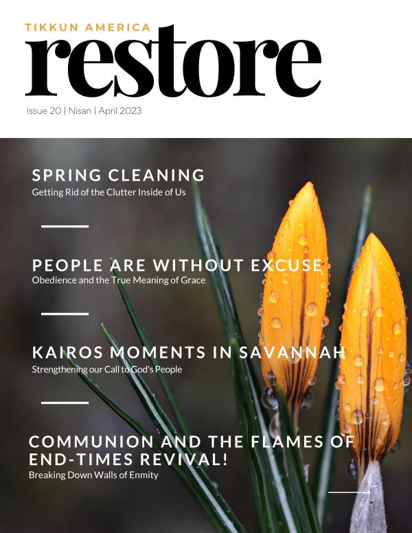 Tikkun America RESTORE Magazine Issue 20 Nisan | April 2023